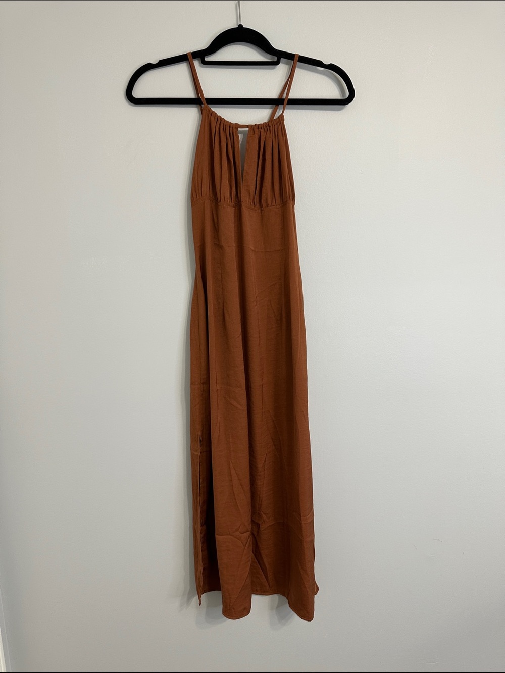 NWOT Cupshe Rust Spaghetti-Strap Midi Dress